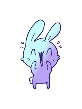 pixelize etkisi tavşan çizgi film çizimlerinin animasyonu