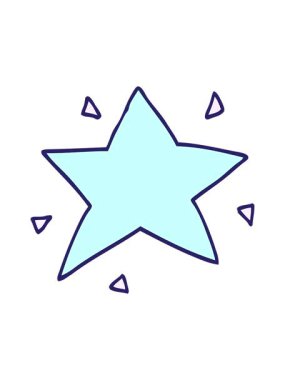 Dikkat çekici çizgi film yıldızı animasyonu