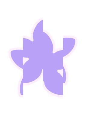 Geleneksel bir Japon çiçek dizaynının bölünmüş hareketli animasyonu