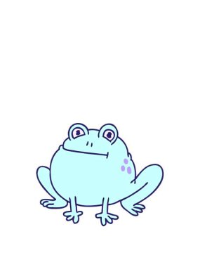 Elle çizilen tuhaf kurbağa çizgi filminin animasyonunu büyütüyorum.