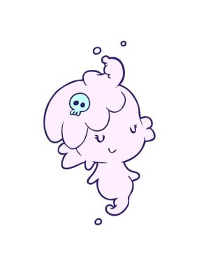 Tatlı hayalet kız çizgi filminin animasyonunu görüntüle