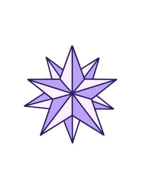 splitting effect animation of iconic retro tattoo style image of a star