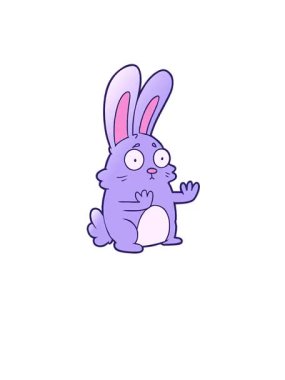 Korkmuş tavşanın çizgi film animasyonu