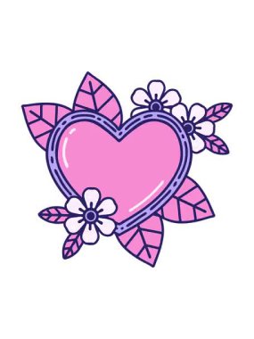 Botanik bir kalbin klasik tasarımının canlandırma efekti