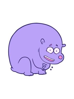 Kutup ayısı neon çizgi filminin titreşimli animasyonu