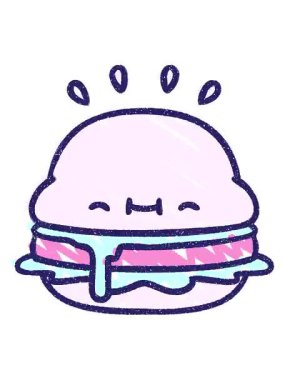 Burger Tebeşir Çiziminin titreyen hareketli animasyonu