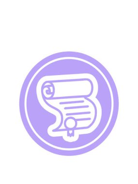 Diploma sertifikası dairesel simgesinin canlandırılması