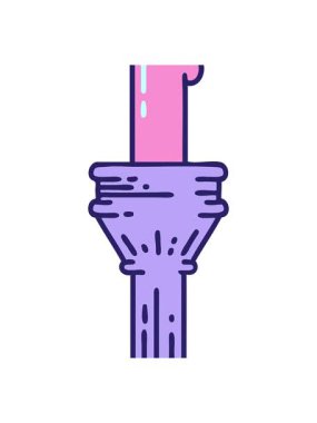 Bob ve Duraklat Simgesel bir dövmenin canlandırmasını Bir şamdanın retro tarzı görüntüsü