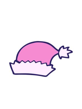 Çizgi film Noel şapkası tasarımının hareketli animasyonu