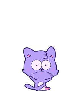 Gergin bir kedinin çizgi filminin zıplama hareketi.