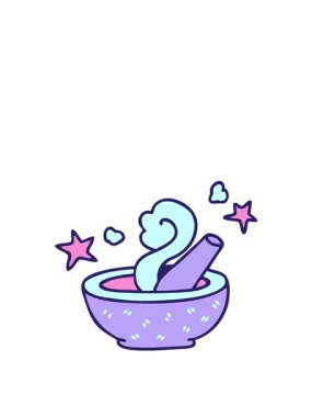 el hareketli animasyon çizgi film sihirli tokmak ve havan