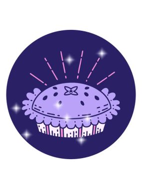 Dövme stili bir ikonun simge efekti inanılmaz bir turta.