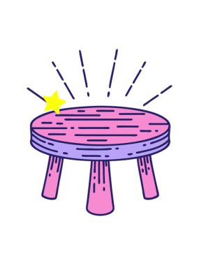 Parıldayan yıldızlar ahşap dışkı animasyonunu etkiler