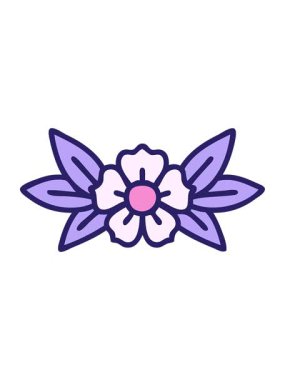 Çiçeğin tasarım elementinin ışık efekti animasyonu