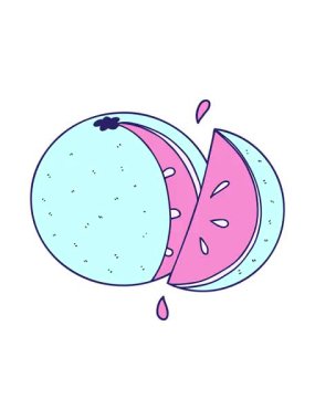 Çizgi film portakal diliminin canlandırma efektini göster