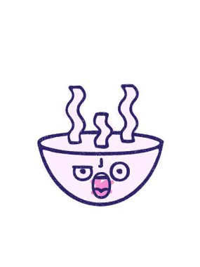 Sıcak Çorba Tebeşiri Çiziminin yanıp sönen radyal çizgileri