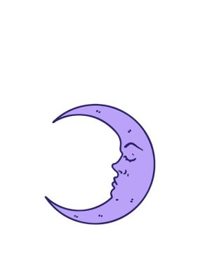 Hilal şeklindeki bir ayın ikonik dövme şeklindeki hareketli görüntüsü