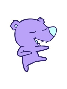 Ayı karikatürünün hareketli animasyonu