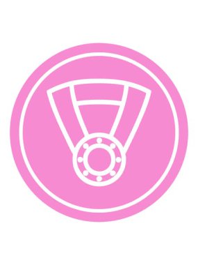 Madalya ödüllü dairesel simgenin hareketli animasyonu