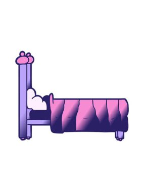 Çizgi film yatağının dönen hareket animasyonu