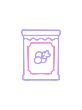 Yıldız patlaması etkisi çizgi film çiziminin ilginç yaban mersini reçeli simgesi