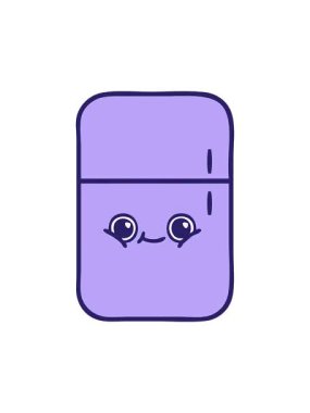 Buzdolabının karikatürünün titreyen hareketli animasyonu