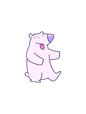 Değişken gölgeli kutup ayısı çizgi filminin satış animasyonu