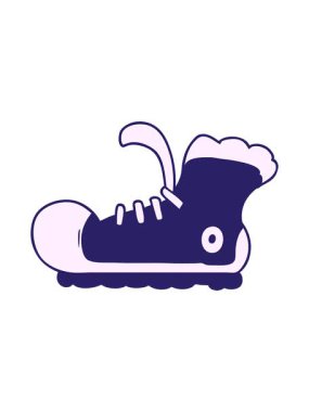 Çizgi film spor ayakkabısının animasyonunu aç.