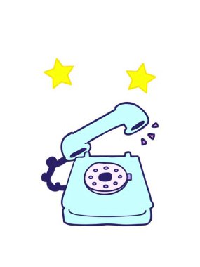 dönen yıldızlar çizgi film eski telefonun animasyonu