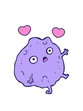 dönen kalpler çizgi film kayalarının düşüşünün animasyonu