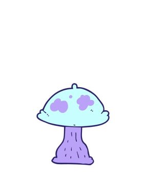 Sevimli mantar çizgi filminin animasyonunu genişletiyorum.