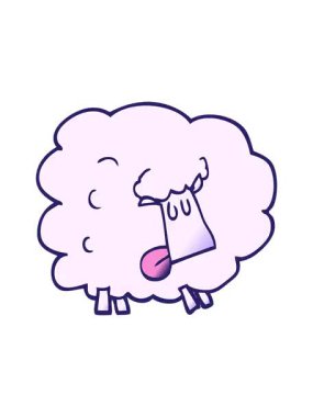 Çizgi film animasyonunun pixelize etkisi Komik koyunlar