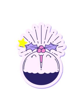 Parlayan yıldızlar, dövme stili bir çıkartmanın Noel pudingi söylemesini etkiler.