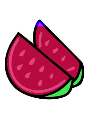 Brezilya karpuzu dilimlerinin animasyonunu güçlendir