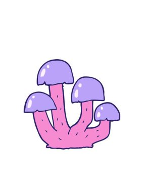 Çizgi film mantar görüntüsünün yanıp sönen radyal çizgileri