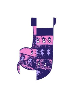 Bir Noel çorabının bölünen hareketli animasyonu