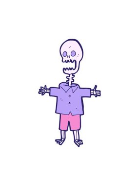 Çizgi film iskeletinin animasyonunu bob ve duraklat