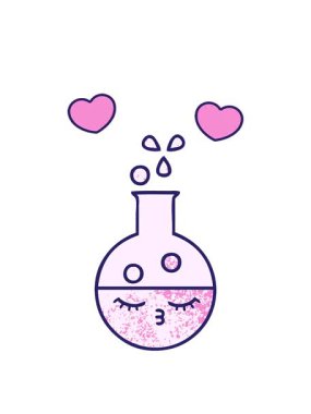 Bir test tüpünün eski grunge doku çizgi filminin dönen kalp animasyonu