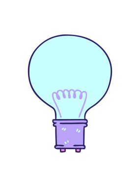 El çiziminin parlak ışık efekti çizgi film ampulü