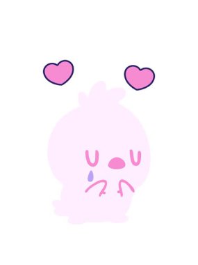 Küçük şirin bir kuşun ağlayışının dönen kalpleri.