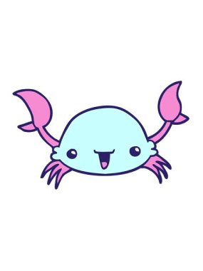 Yengeç çizgi filminin hareketli animasyonunu oynat