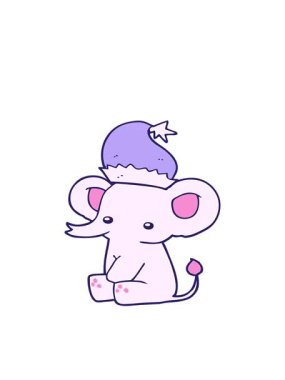 Tatlı Noel filinin hareketli animasyonu