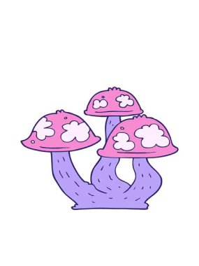 karikatür mantarlarının hareketli animasyonu