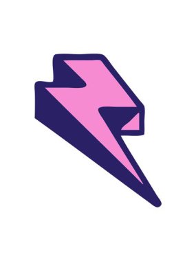 Dövme stili şimşek çizgi filminin hareketli animasyonu