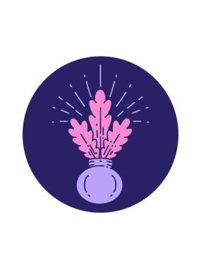 Dövme tarzı bir ev bitkisinin hareketli canlandırması