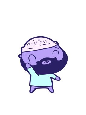 Sakallı adamın hareketli çizimi