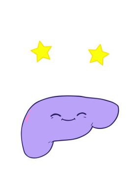 dönen yıldızlar çizgi film karaciğerinin animasyonu