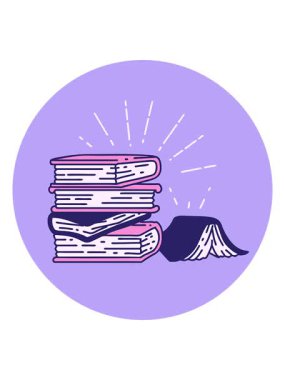 Dövme stili kitapların ikonunun hareketli animasyonu