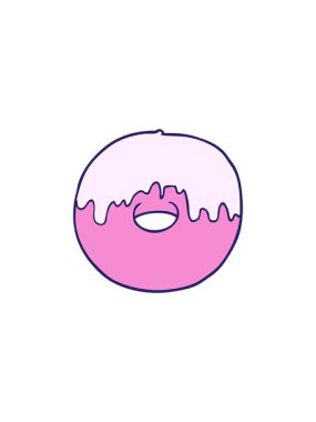 Çizgi film donut tasarımının yıldız patlaması etkisi animasyonu