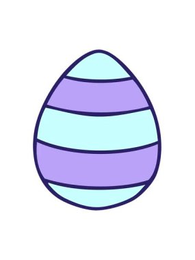 vibrating motion animation of hand drawn quirky cartoon easter egg